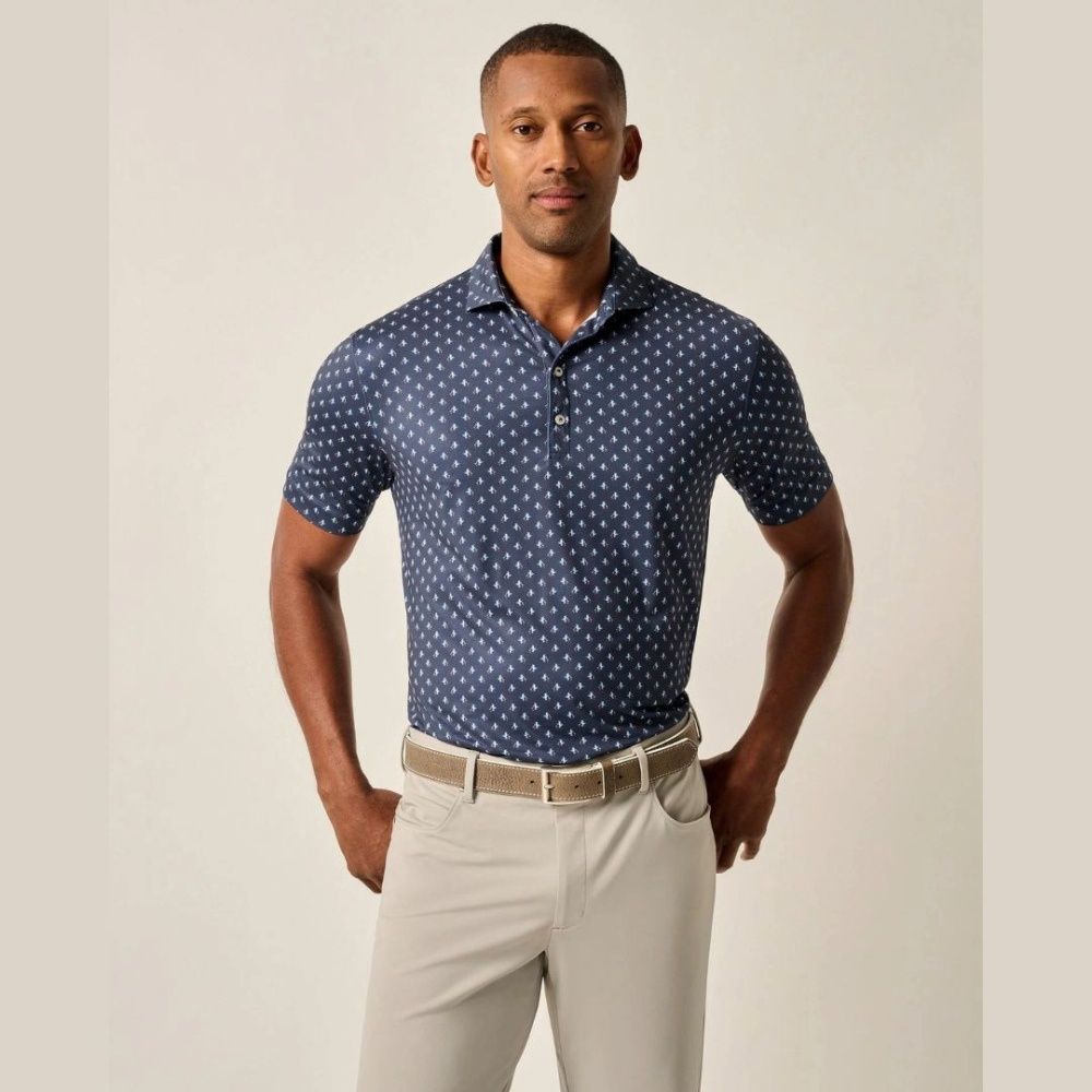 FOR THE BIRDIES POLO, Color: NAVY, Size: XXL