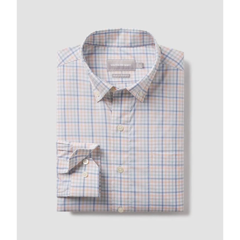 SAMFORD CHECK LONGSLEEVE, Color: SOME BEACH, Size: MEDIUM