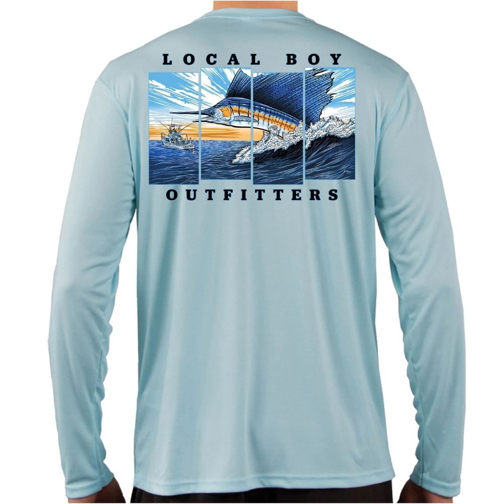 BROKEN FRAME PERFORMANCE SHIRT, Color: ARCTIC BLUE, Size: SMALL
