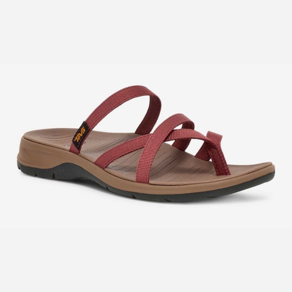 W TIRRATRAVELER FLIP FLOP, Color: MAHOGANY, Size: 6