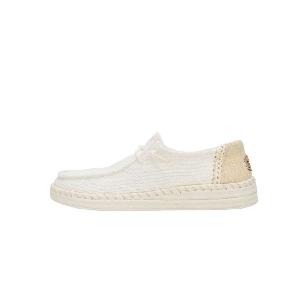 W WENDY ESPADRILLE WOVEN, Color: WHITE, Size: 6