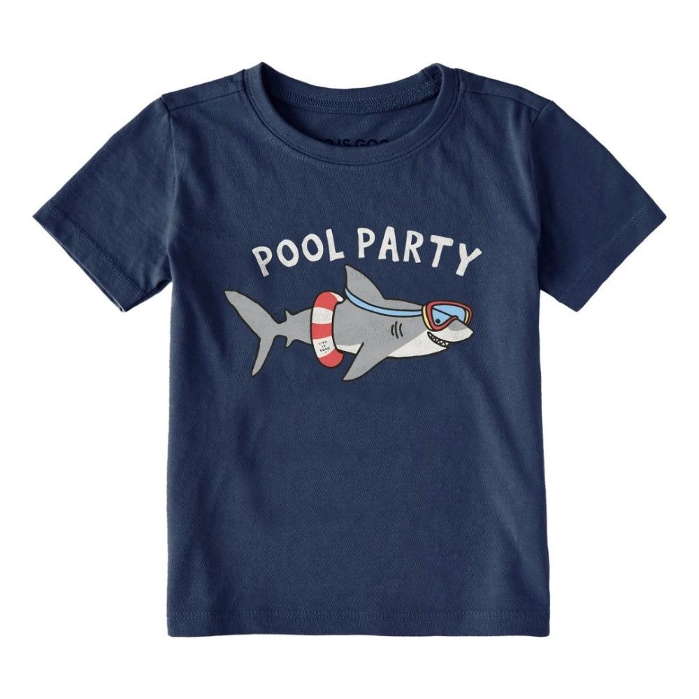 T SHARK POOL PARTY CRUSHER TEE, Color: DARKEST BLUE, Size: 2T