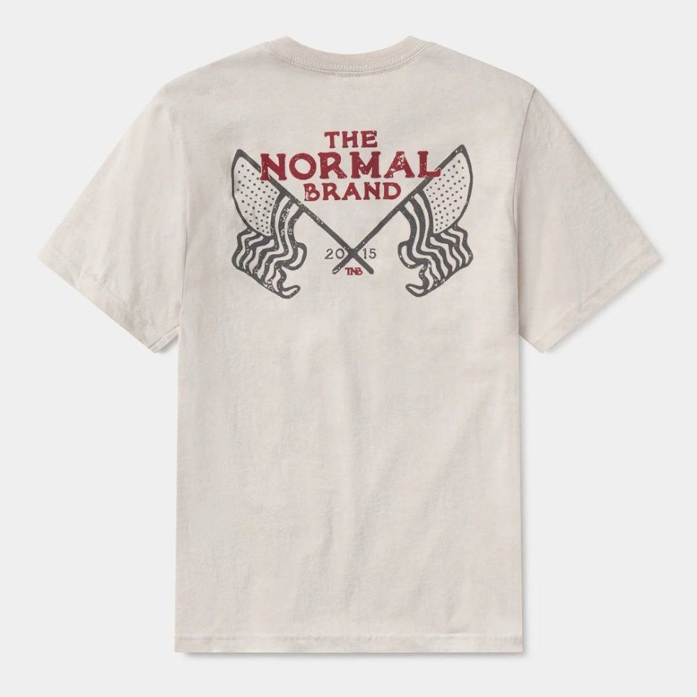 M FLAG TEE, Color: SAND, Size: M