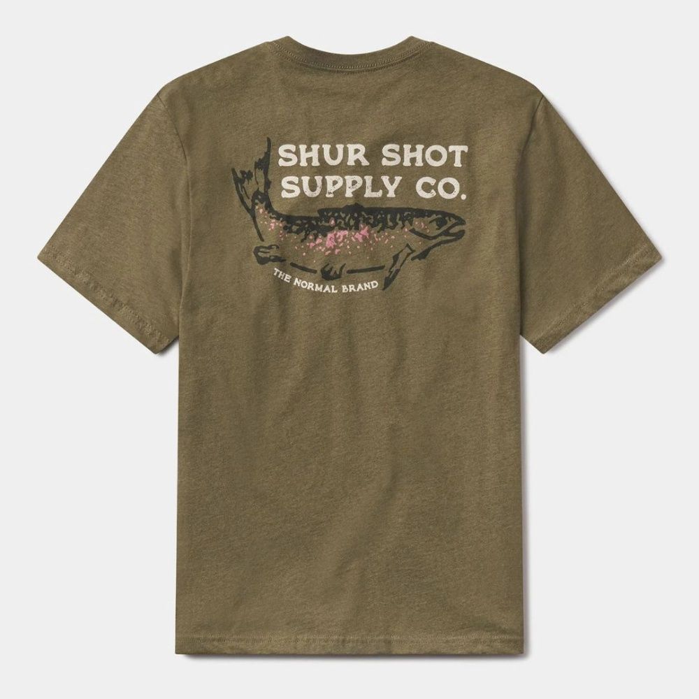 M SHUR SHOT SUPPLY CO TEE, Color: MILITARY GREEN, Size: S