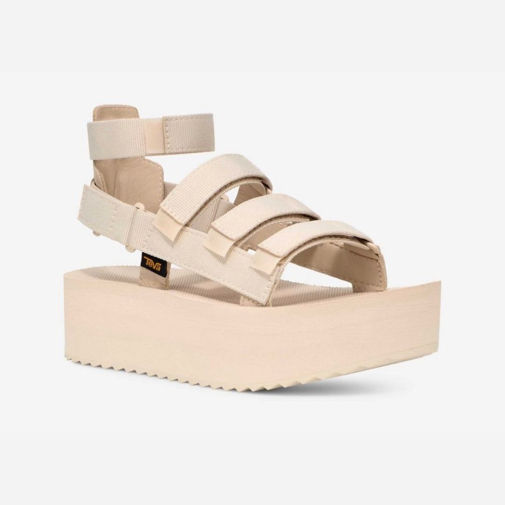W FLATFORM MEVIA SANDAL, Color: BIRCH, Size: 6