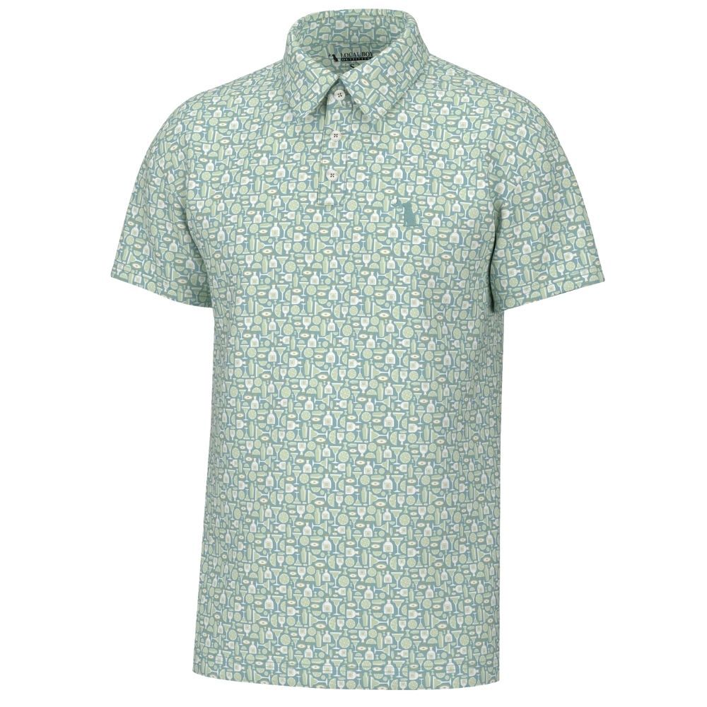 DIRTY MYRTLE POLO MARGARITA, Color: GREEN/BLUE, Size: LARGE
