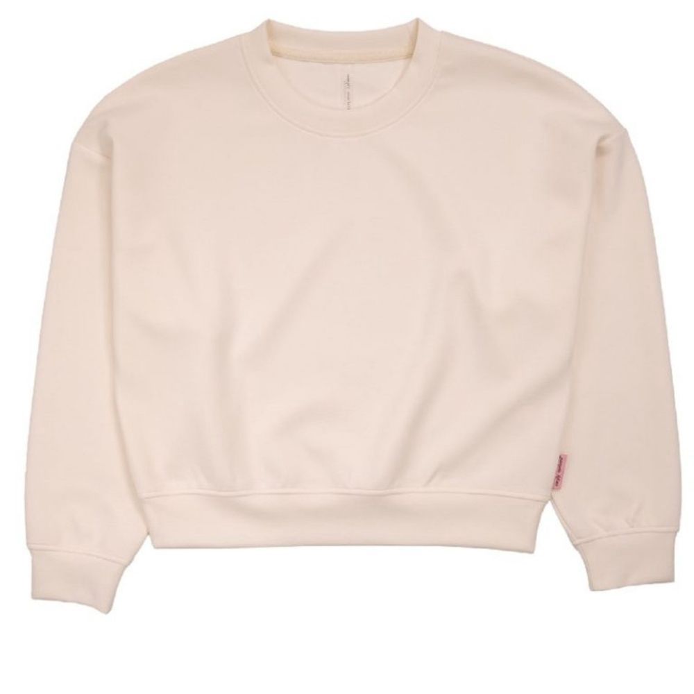 PULL CREW SWEATSHIRT, Color: PEARL, Size: LARGE
