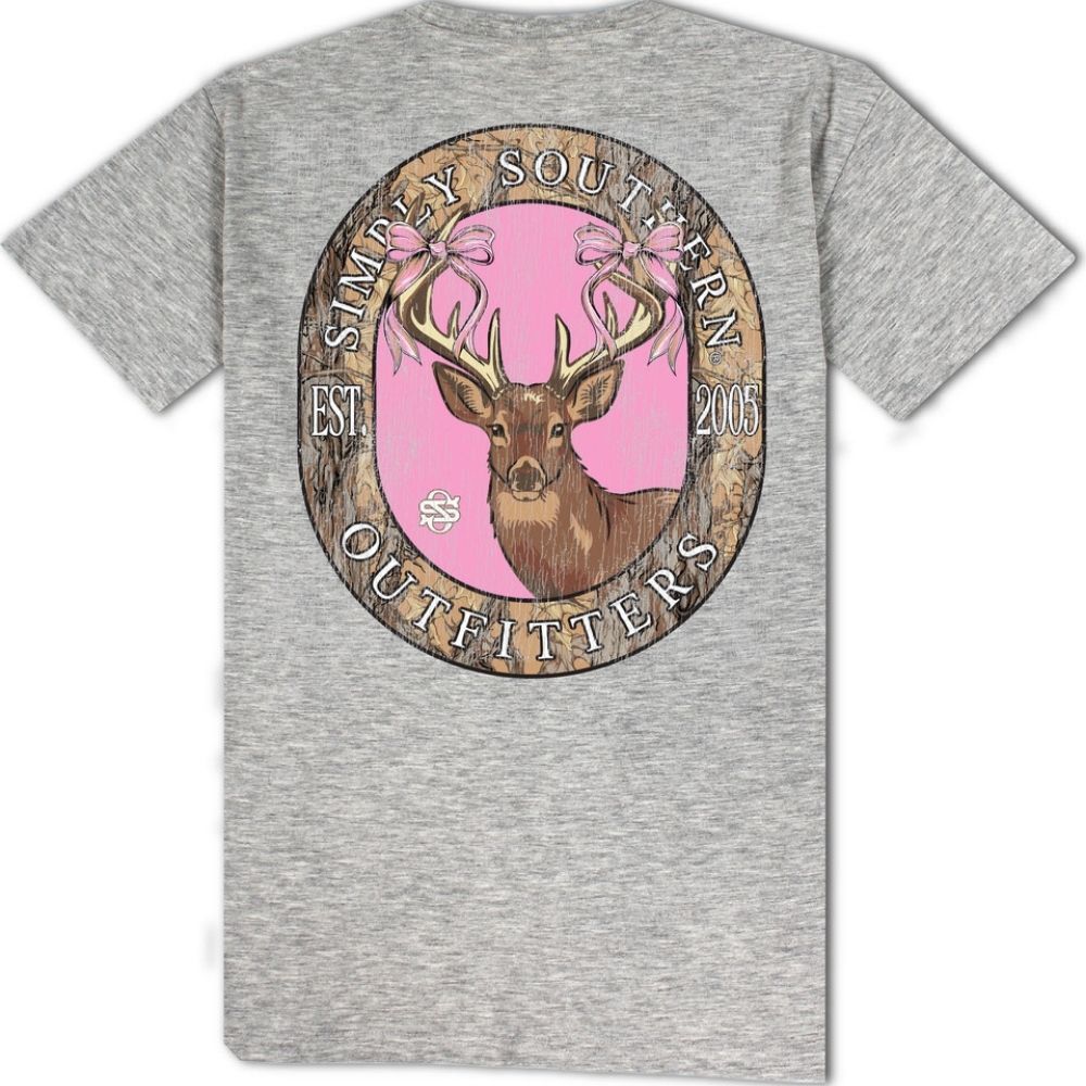 SHORTSLEEVE DEERLY TSHIRT, Color: STORM HEATHER, Size: SMALL