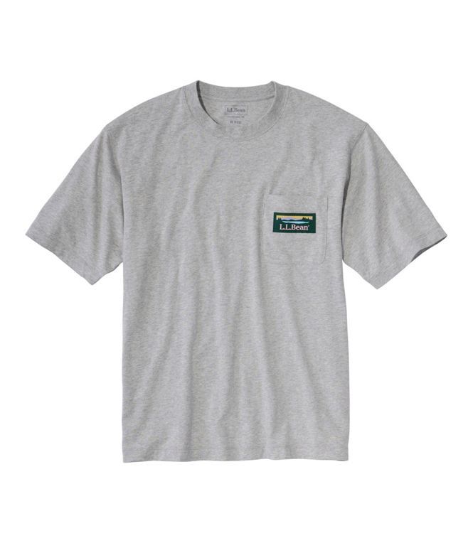 M KATAHDIN LOGO TEE SHIRT SHORTSLEEVE, Color: GRAY HEATHER, Size: SMALL
