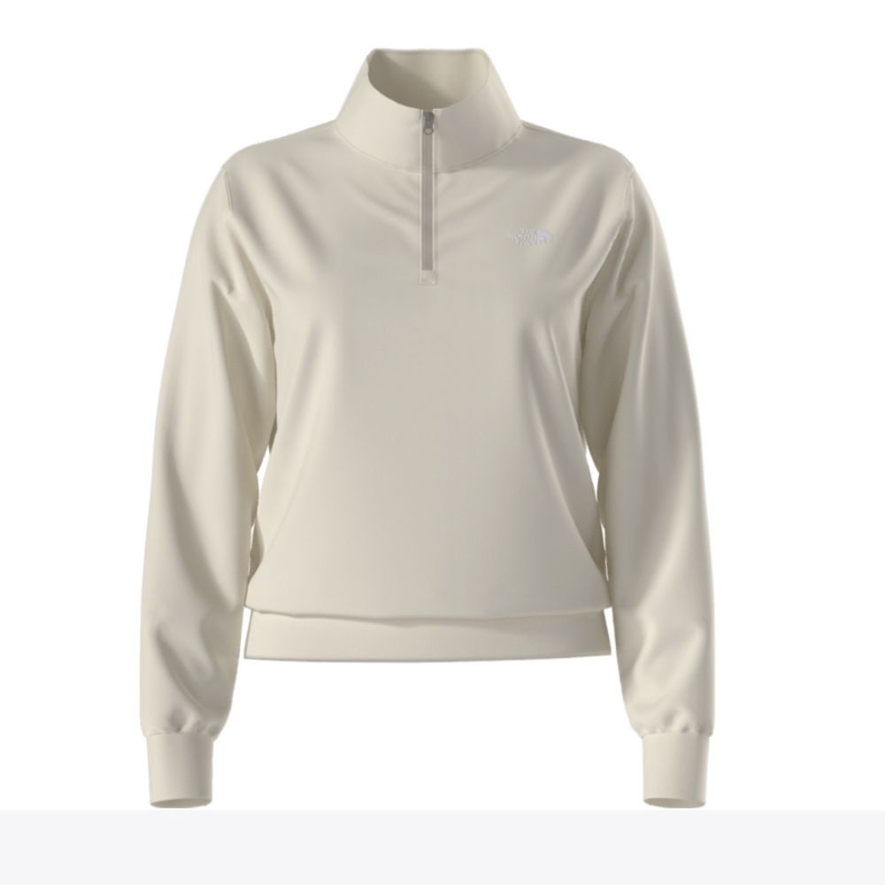 W EVOLUTION SIMPLE DOME 1/4 ZIP, Color: WHITE DUNE, Size: X SMALL
