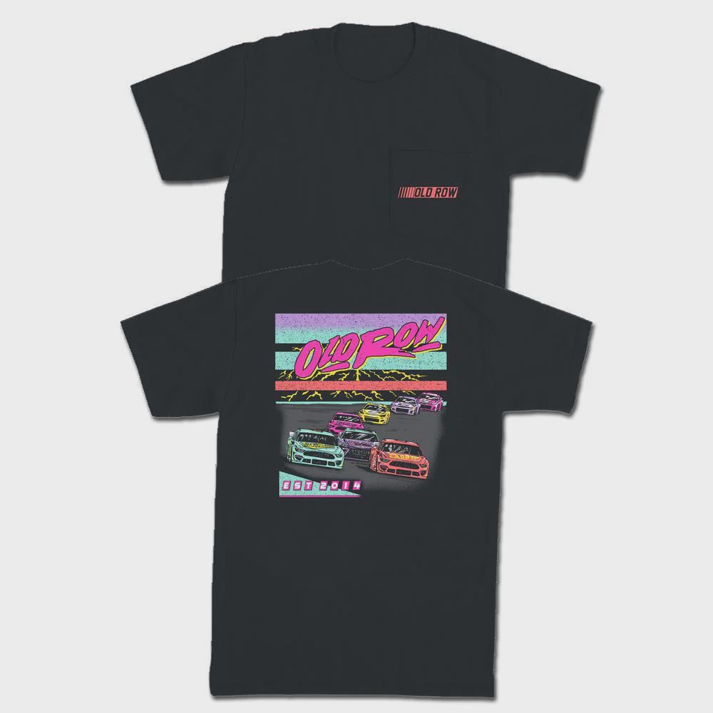 NEON RACING POCKET TEE, Color: MIDNIGHT, Size: SMALL