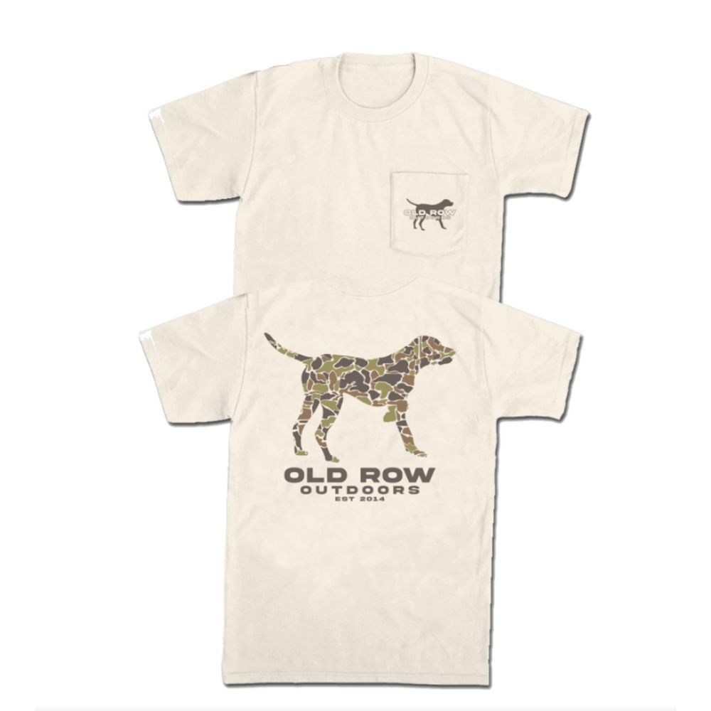 OLD ROW OUTDOORS POINTER POCKET TEE, Color: IVORY, Size: SMALL