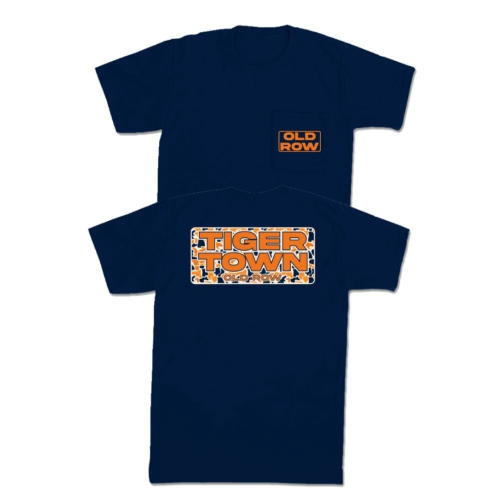 TIGER TOWN AU CAMO POCKET TEE, Color: TRUE NAVY, Size: SMALL