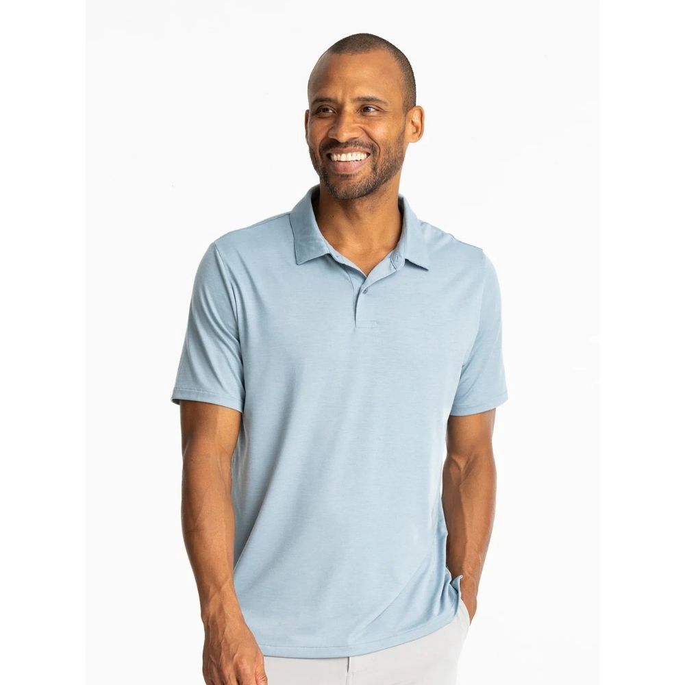 MENS ELEVATE POLO, Color: BLUE FOG, Size: MEDIUM