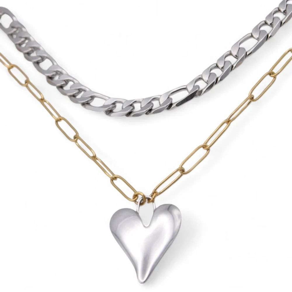 CARMELA NECKLACE, Color: MIXED METALS, Size: OS