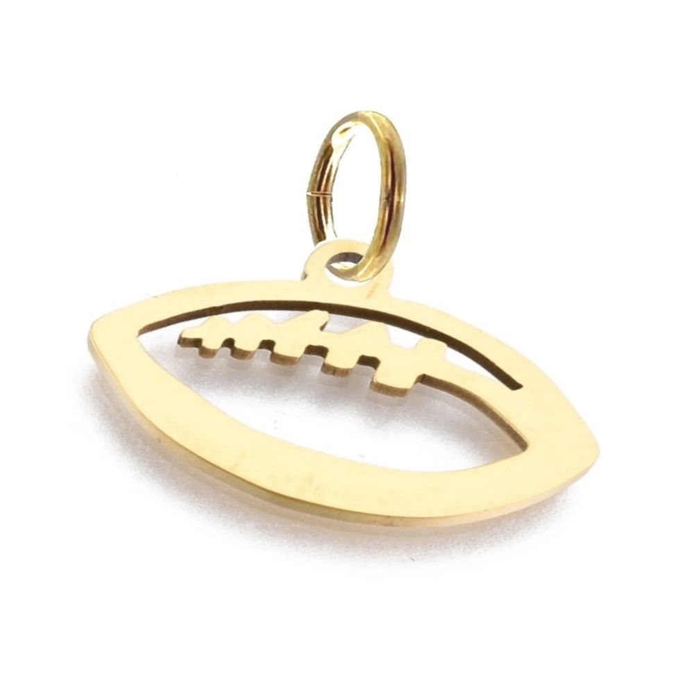 FOOTBALL CHARM, Color: GOLD, Size: OS