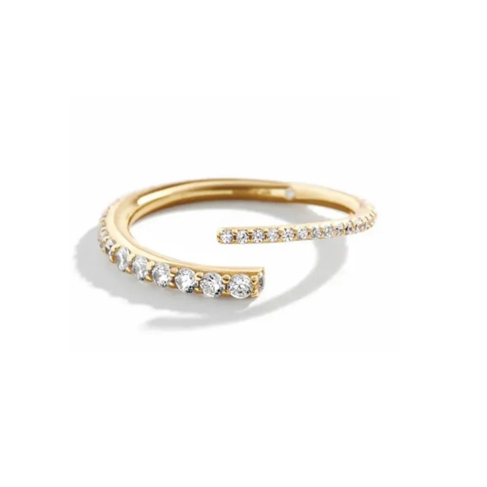 SOIREE RING, Color: CLEAR/GOLD, Size: OS