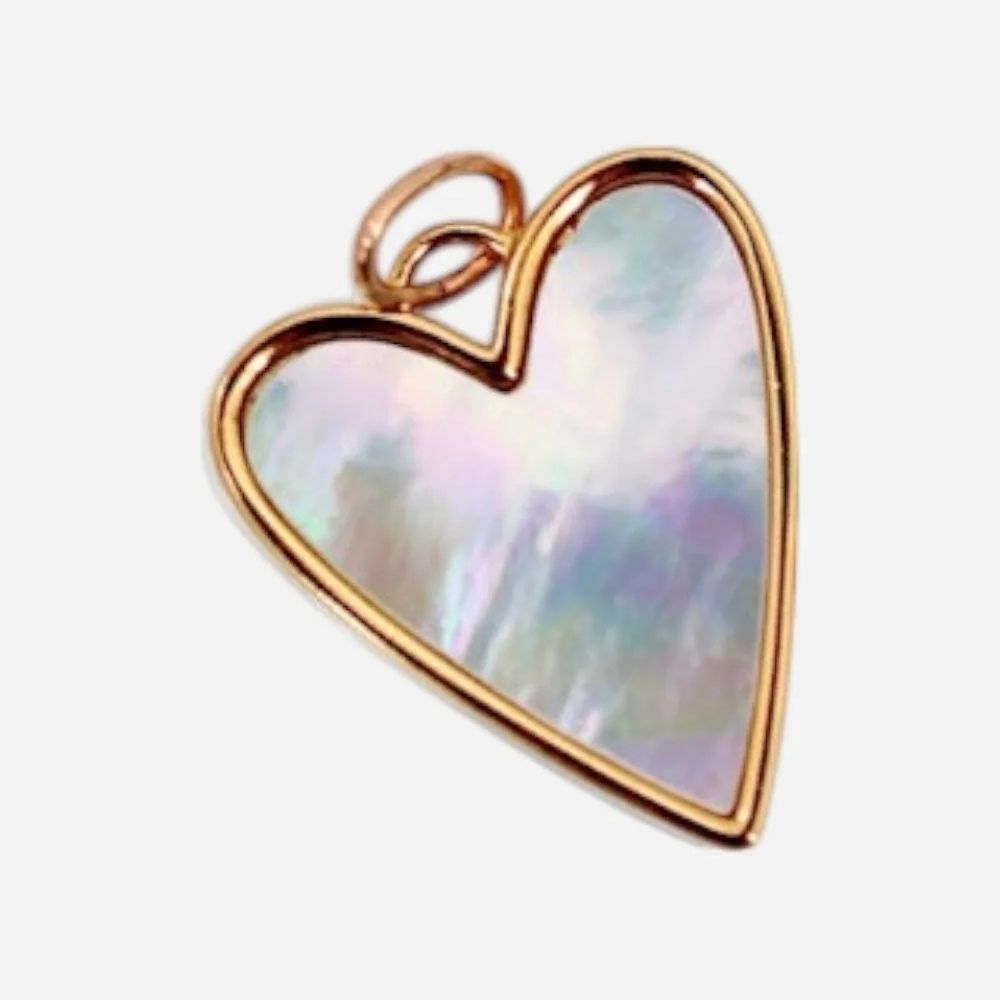 MOTHER OF PEARL CHARMS, Color: HEART, Size: OS