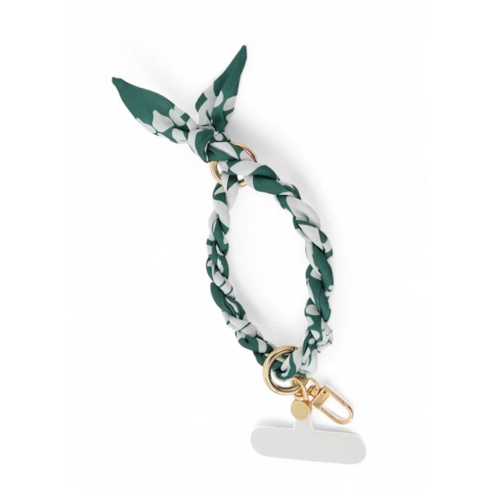 PARISIAN PHONE/BAG CHARM, Color: GREEN LEOPARD, Size: OS
