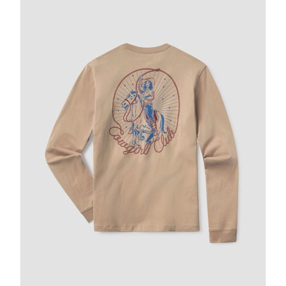 GIDDY UP TEE LONGSLEEVE, Color: CHESTNUT, Size: SMALL