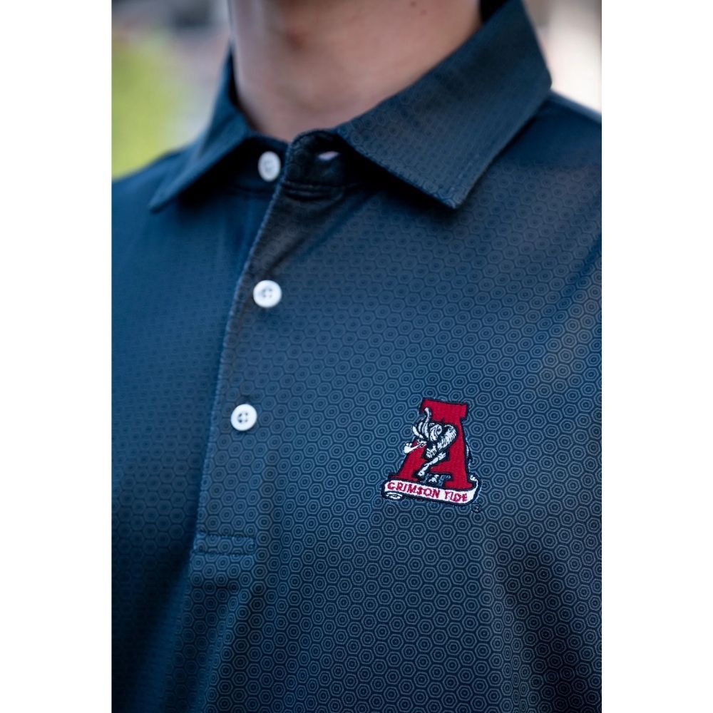VINTAGE A HEX POLO, Color: CHARCOAL, Size: MEDIUM