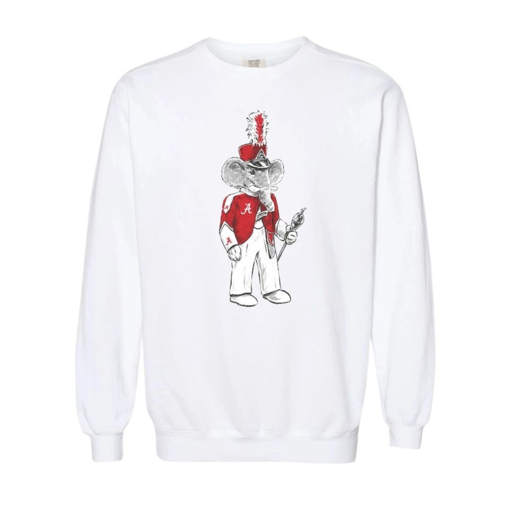 BIG AL DRUM MAJOR SWEATSHIRT, Color: WHITE, Size: SMALL