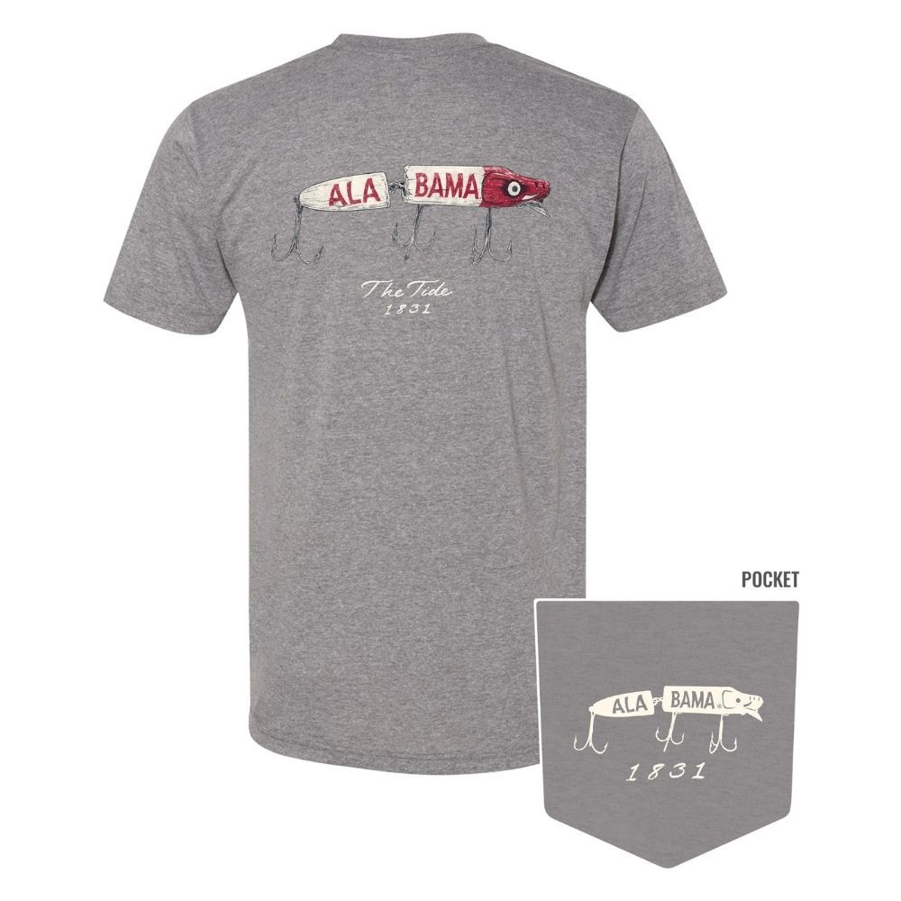 BAMA LURE T-SHIRT, Color: OXFORD HEATHER, Size: SMALL