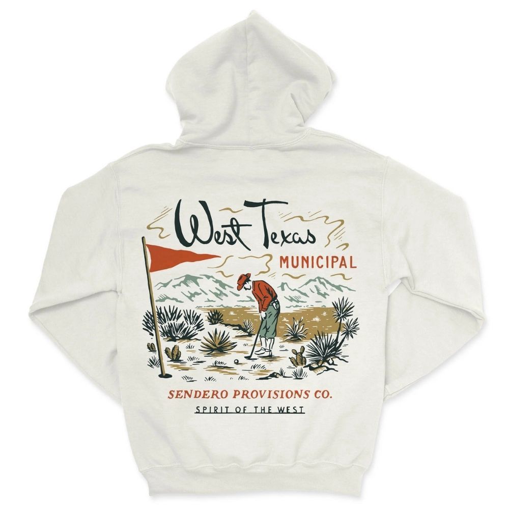 WEST TEXAS MUNICIPAL HOODIE, Color: VINTAGE WHITE, Size: MEDIUM