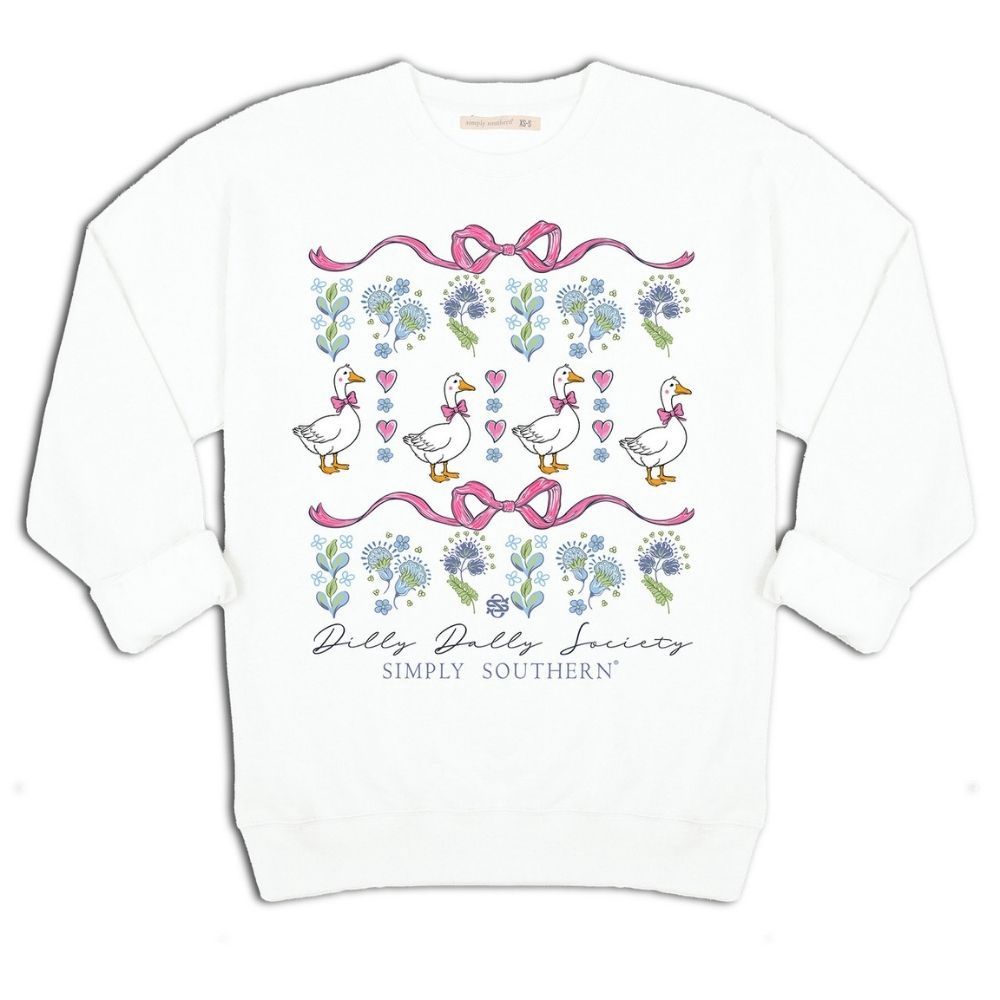 CREW DILLY SWEATSHIRT, Color: WHITE, Size: XLARGE/XXLARGE