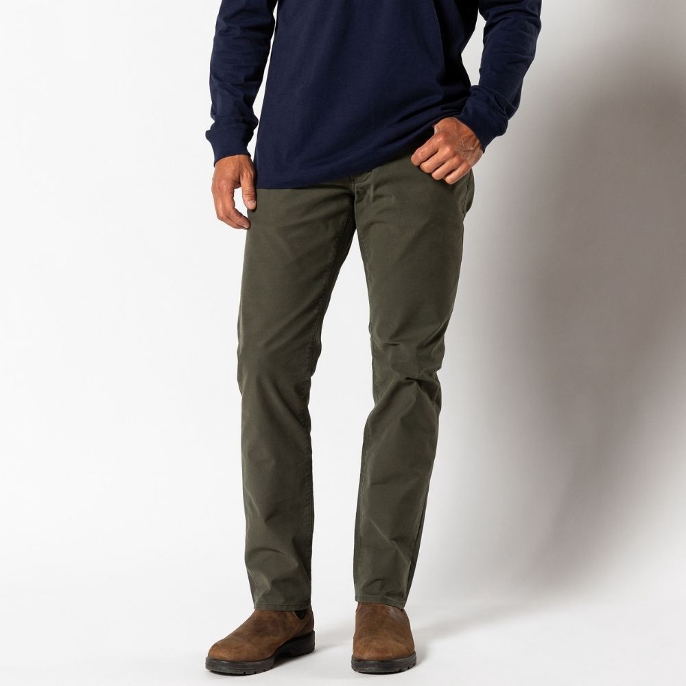 WELDON GARMENT DYED FIVE-POCKET PANT, Color: DEEP OLIVE, Size: 30X32