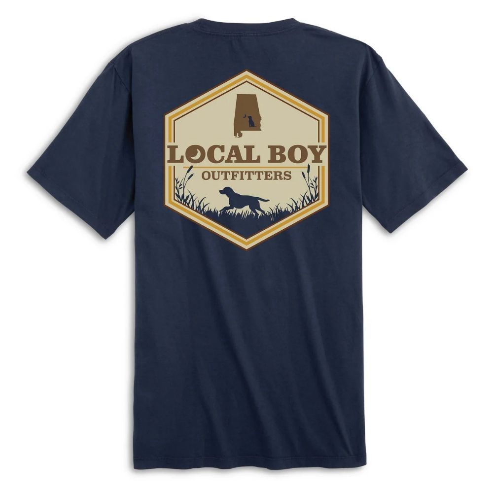 HEXAGON STATE ALABAMA SHORTSLEEVE TEE, Color: CHINA BLUE, Size: SMALL