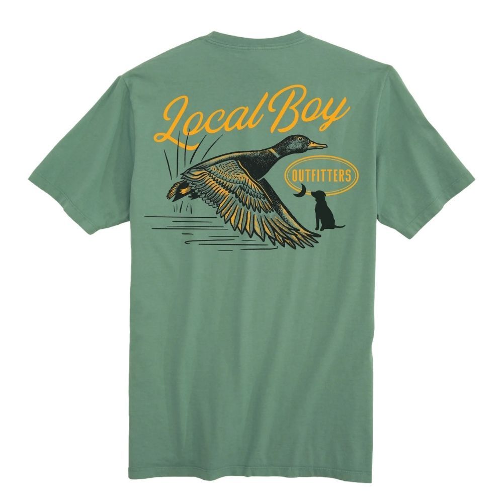 MOONLIT MALLARD SHORTSLEEVE TEE, Color: LIGHT GREEN, Size: MEDIUM