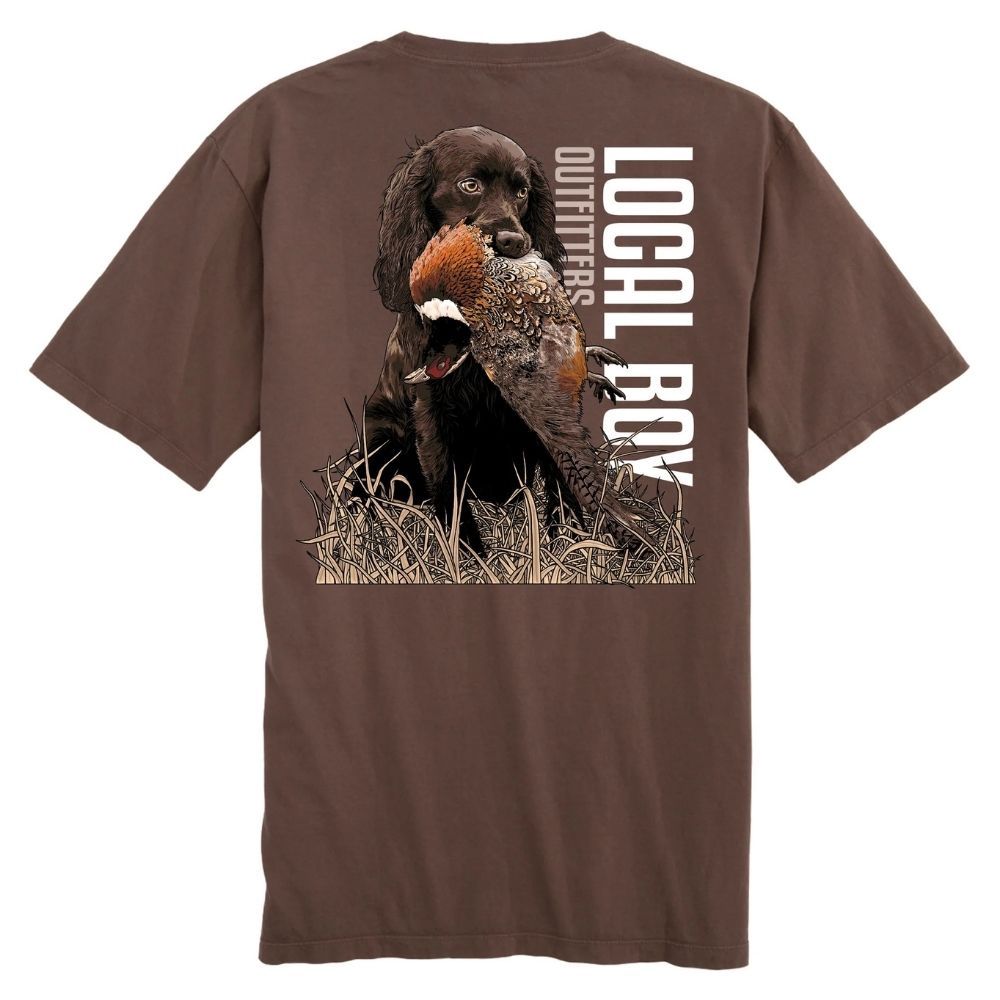 UPLAND BOYKIN SHORTSLEEVE TEE, Color: ESPRESSO, Size: MEDIUM