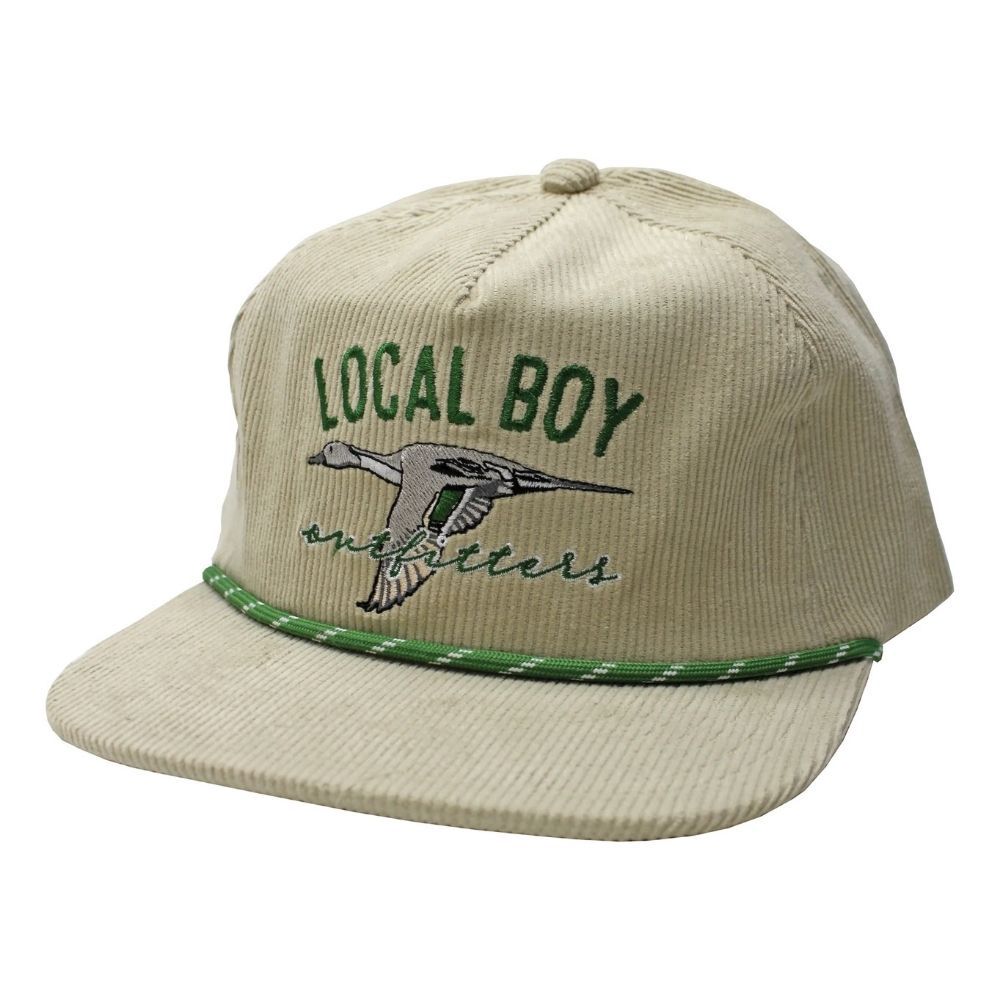 LUCKY DUCK CORDUROY HAT, Color: LIGHT KHAKI