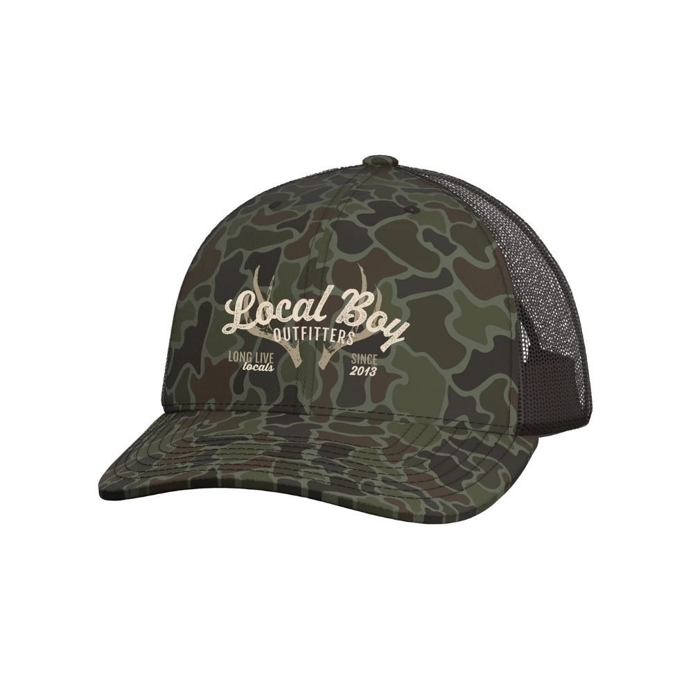 ANTLER ARCH TRUCKER HAT, Color: LOCALFLAGE OD