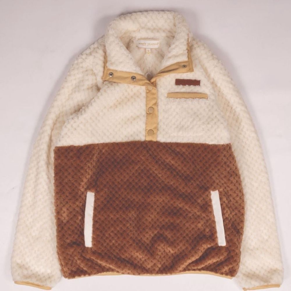 SIMPLY SOFT PULL OVER JACKET, Color: UMBER, Size: LARGE