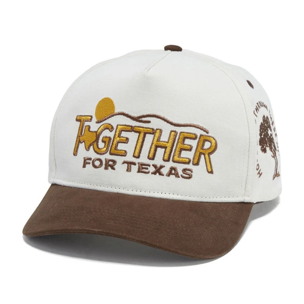 TOGETHER FOR TEXAS HAT, Color: WHITE/BROWN