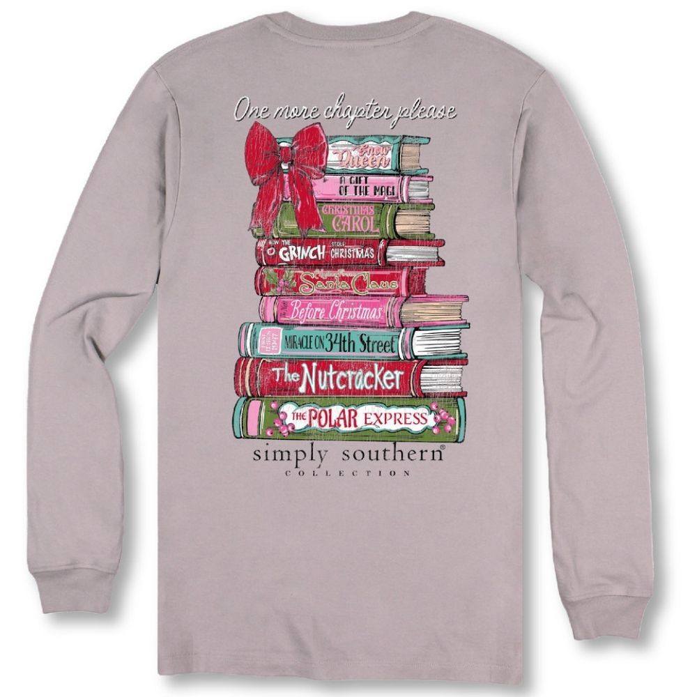 LONGSLEEVE BOOKS TSHIRT, Color: DRIFTWOOD GREY, Size: SMALL