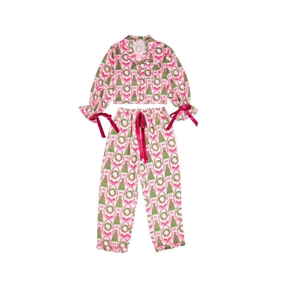 PJ SET LONGSLEEVE, Color: HOLIDAY GREENERY, Size: XXLARGE