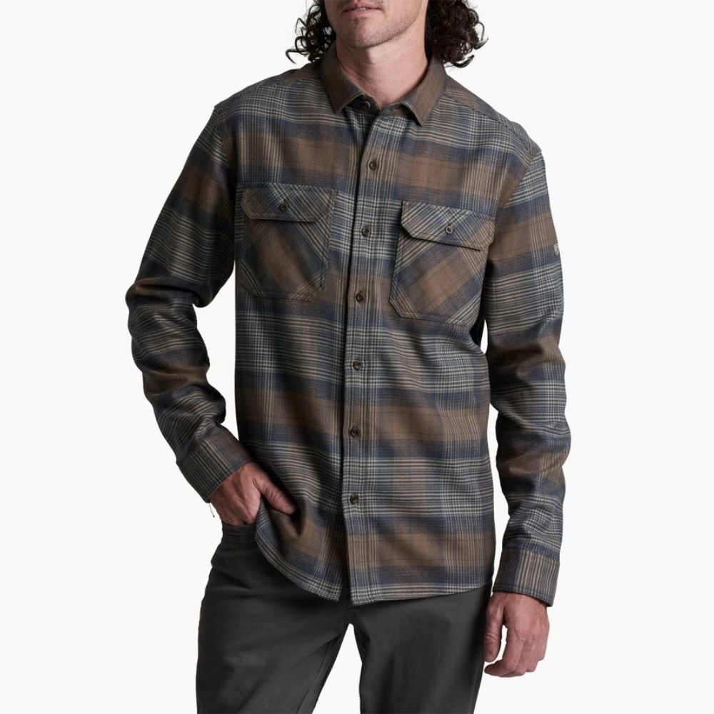 RYDR FLANNEL LS, Color: MIDNIGHT TIMBER, Size: MEDIUM, Style: 7587