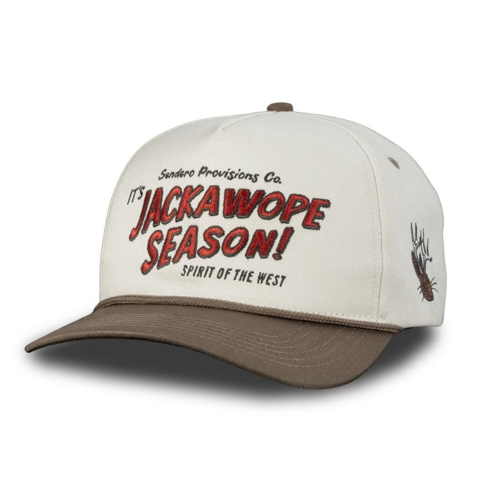 JACKAWOPE HAT, Color: CREAM/BROWN