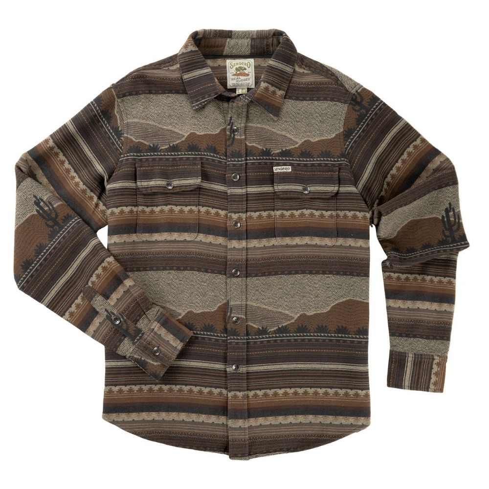 BOQUILLAS SHIRT, Color: SONORA BROWN, Size: MEDIUM, Style: SPCS522F13