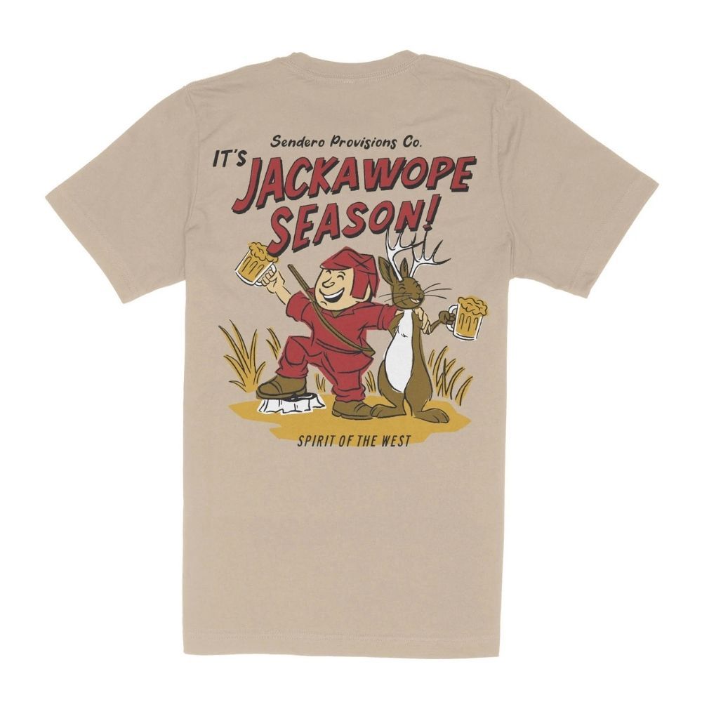 JACKAWOPE T-SHIRT, Color: SAND, Size: MEDIUM, Style: SPCS125F11