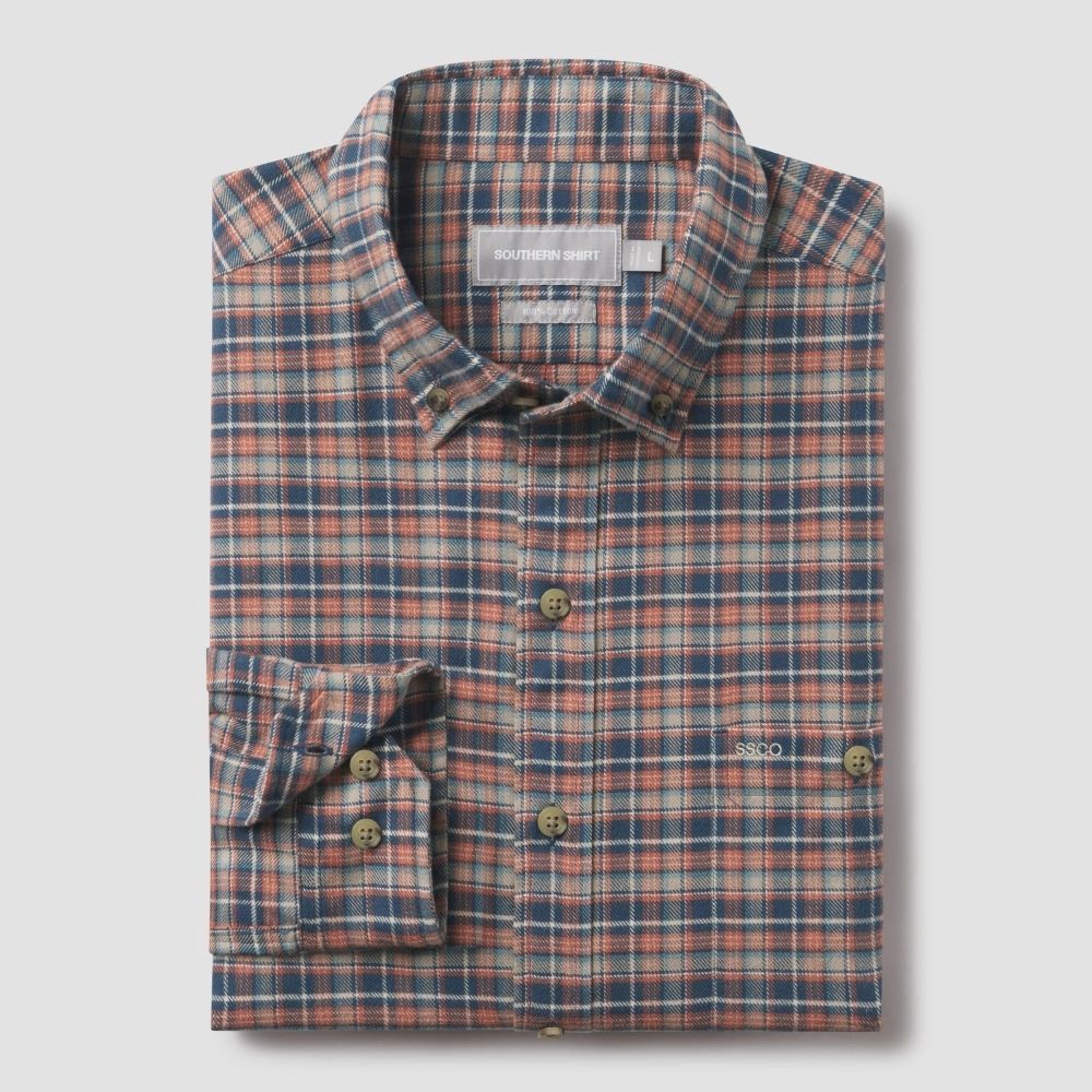 ROLLINGWOOD FLANNEL LONGSLEEVE, Color: ROLLINGWOOD, Size: SMALL, Style: 1W294