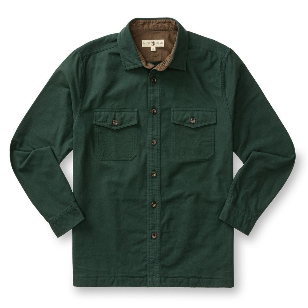 LONGSLEEVE SLATER MOLESKIN OVERSHIRT, Color: SPRUCE GREEN, Size: MEDIUM, Style: D11308