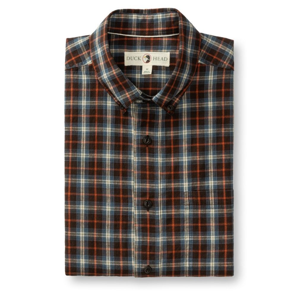 LONGSLEEVE COTTON SLUB SPORT SHIRT - DUNN, Color: DARK BROWN, Size: MEDIUM, Style: D11454