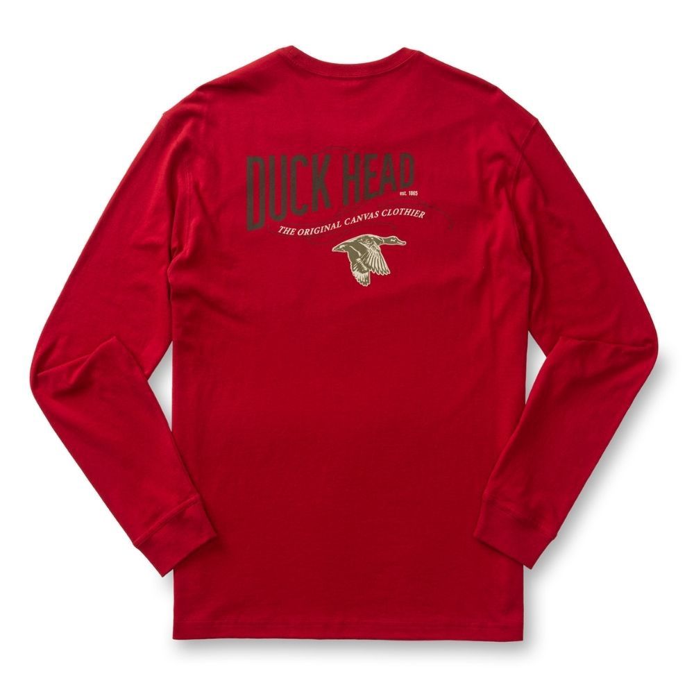 LONGSLEEVE THE ORIGINAL CANVAS CLOTHIER T-SHIRT, Color: RIO RED, Size: MEDIUM, Style: D21151