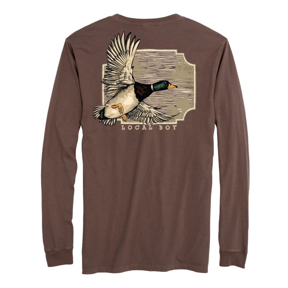 GREENHEAD FLIGHT LONGSLEEVE TEE, Color: ESPRESSO, Size: MEDIUM, Style: L1100159
