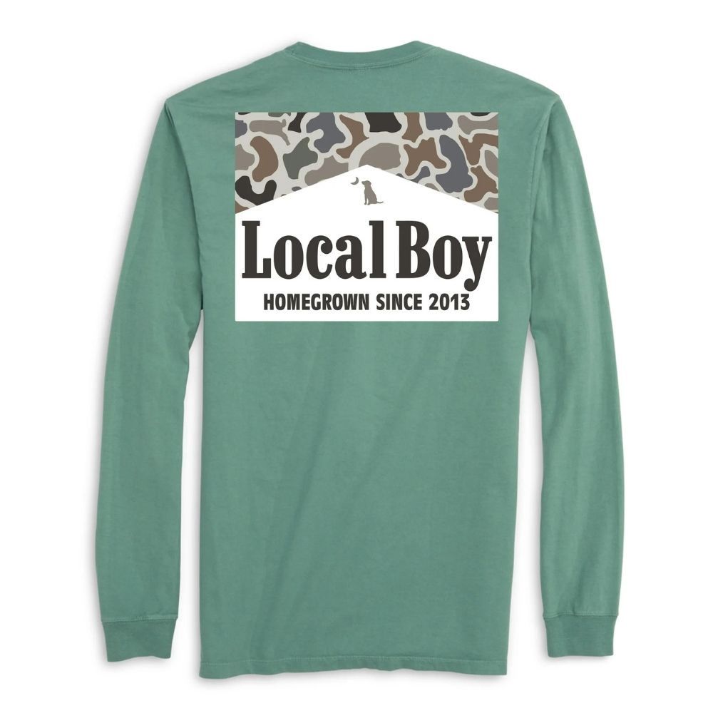 SMOKED HOMEGROWN LONGSLEEVE TEE, Color: LIGHT GREEN, Size: MEDIUM, Style: L1100137