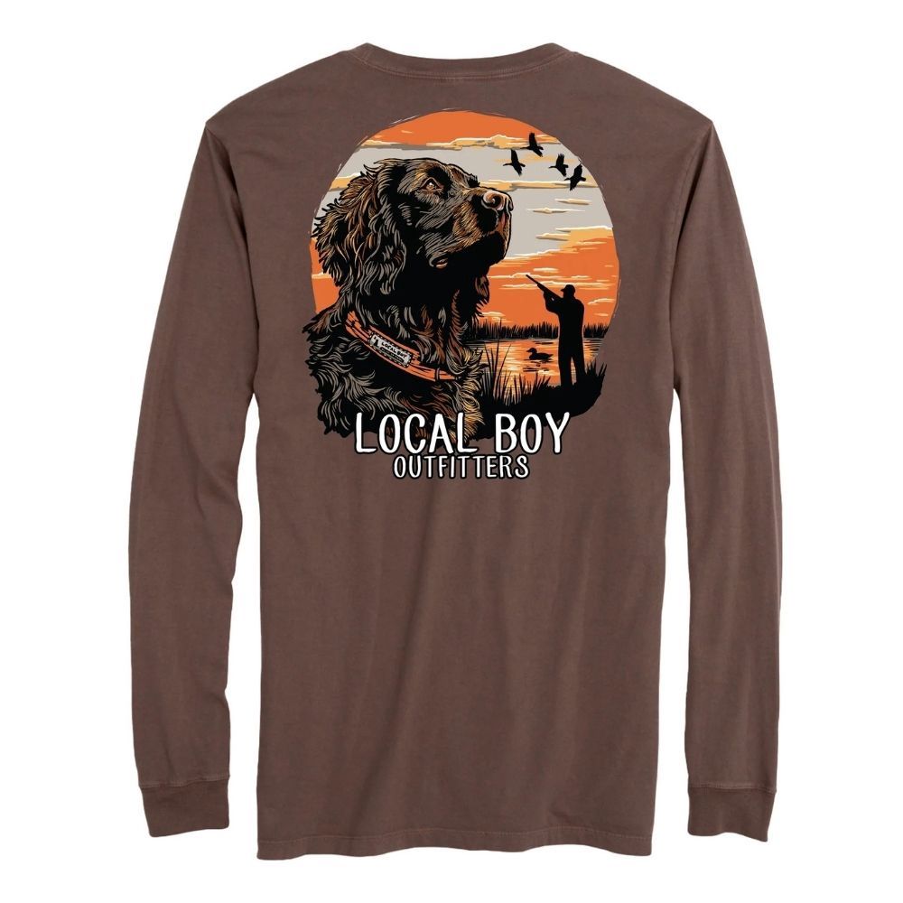 BOYKIN DREAM LONGSLEEVE TEE, Color: ESPRESSO, Size: MEDIUM, Style: L1100152